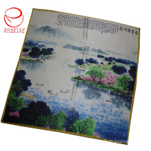 Digital Print Chinese Ink Painting Silk Scarf